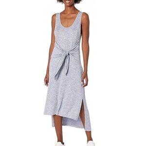 La Blanca Women's Midi Dress Swim Beach Cover Up Tie Waist Indigo Blue Gray XS